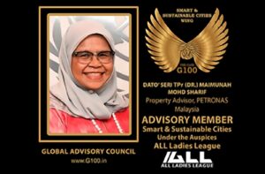 Dr Maimunah Mohd Sharif, Küresel Danışma Konseyi üyesi olarak, G100 Akıllı ve Sürdürülebilir Şehirler Grubu’na katıldı!